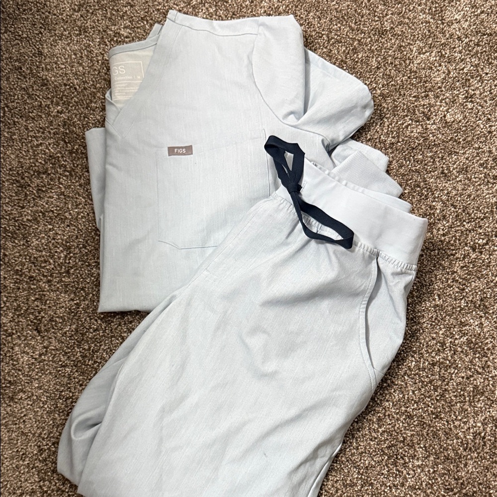 Figs Light blue Scrub Set